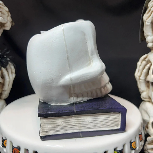 Countdown To Halloween Spooky Season Skull On Purple & Black Snake Skin Book - Picture 5 of 11